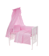 Baby bed items set with lace
