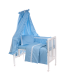 6-osaline vooditarvete komplekt lapsele, pitsiga (sinine)